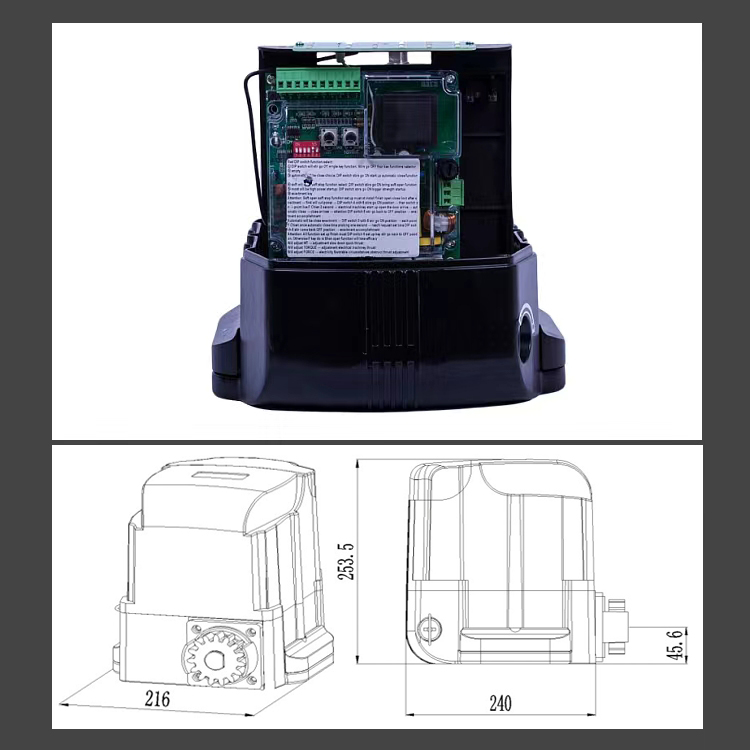 Cold Rain Remote Control Door Access Electromechanical Machine Rack Type Sliding Door Opener Villa Entrance Door Electric Door Operator