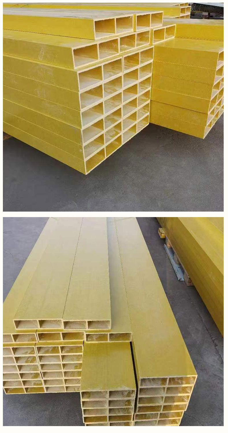 Jiahang fiberglass profile 100 * 50 fiberglass channel steel flame retardant and fireproof 120 * 80 rectangular flat pipe