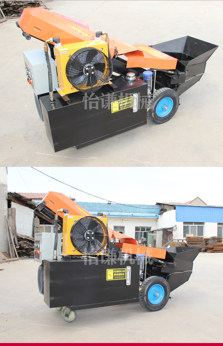 The inclined concrete delivery pump for fine stone mortar production equipment can be customized to the source manufacturer of Yiqian Machinery