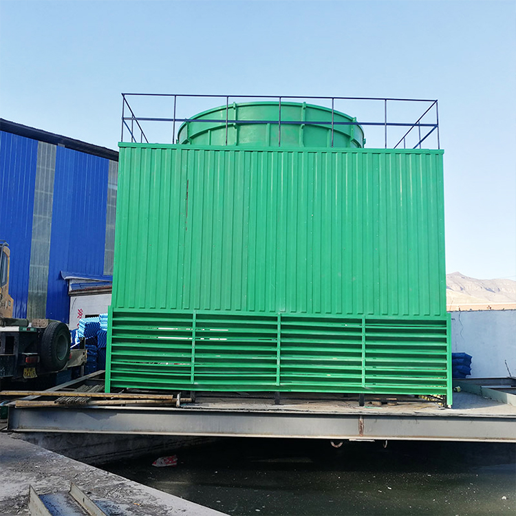 Circular industrial universal water tower directly supplied by Huanchen manufacturer, 30T fiberglass reverse flow cooling tower, cooling tower