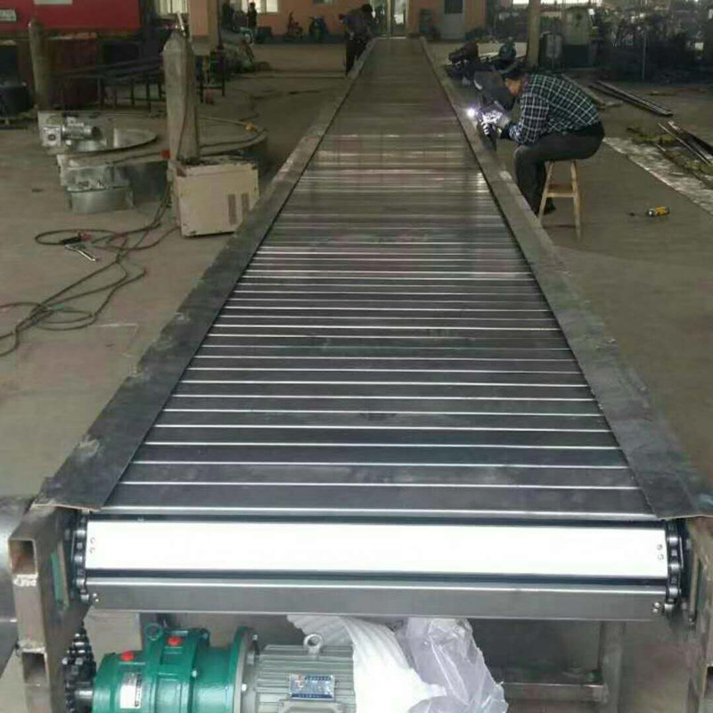 Hede Machinery stainless steel food chain conveyor buckle plate heavy conveyor belt straight plate chain assembly line