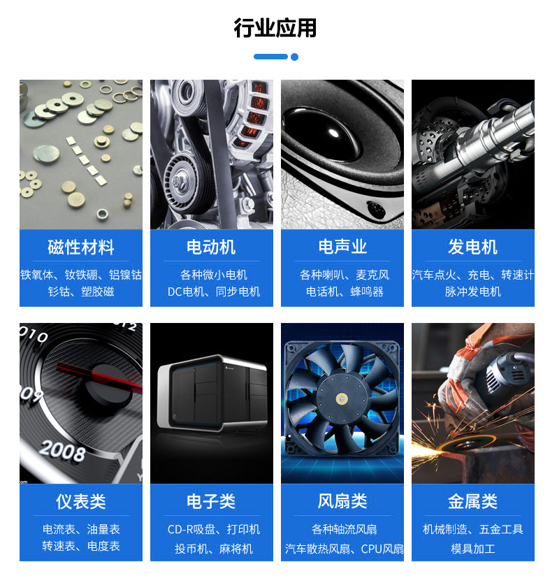 Speaker and speaker magnetization, mechanical and electrical industry general magnetization, internal and external magnetism, super strong magnetic field intelligent magnetization