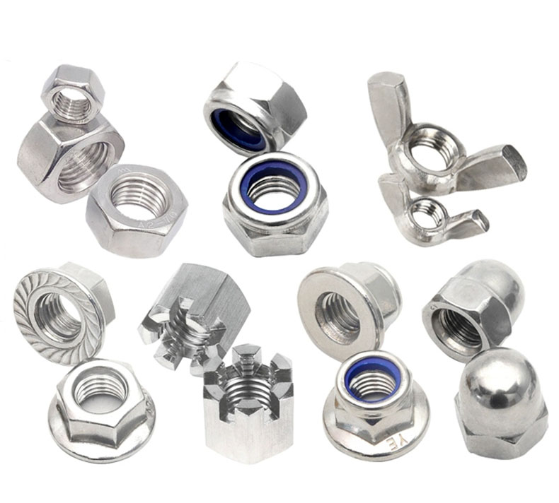 Wholesale of British nuts, galvanized American nuts, American standard hexagonal screw caps 1/4 1/2 5/8 3/16 8 in large quantities#