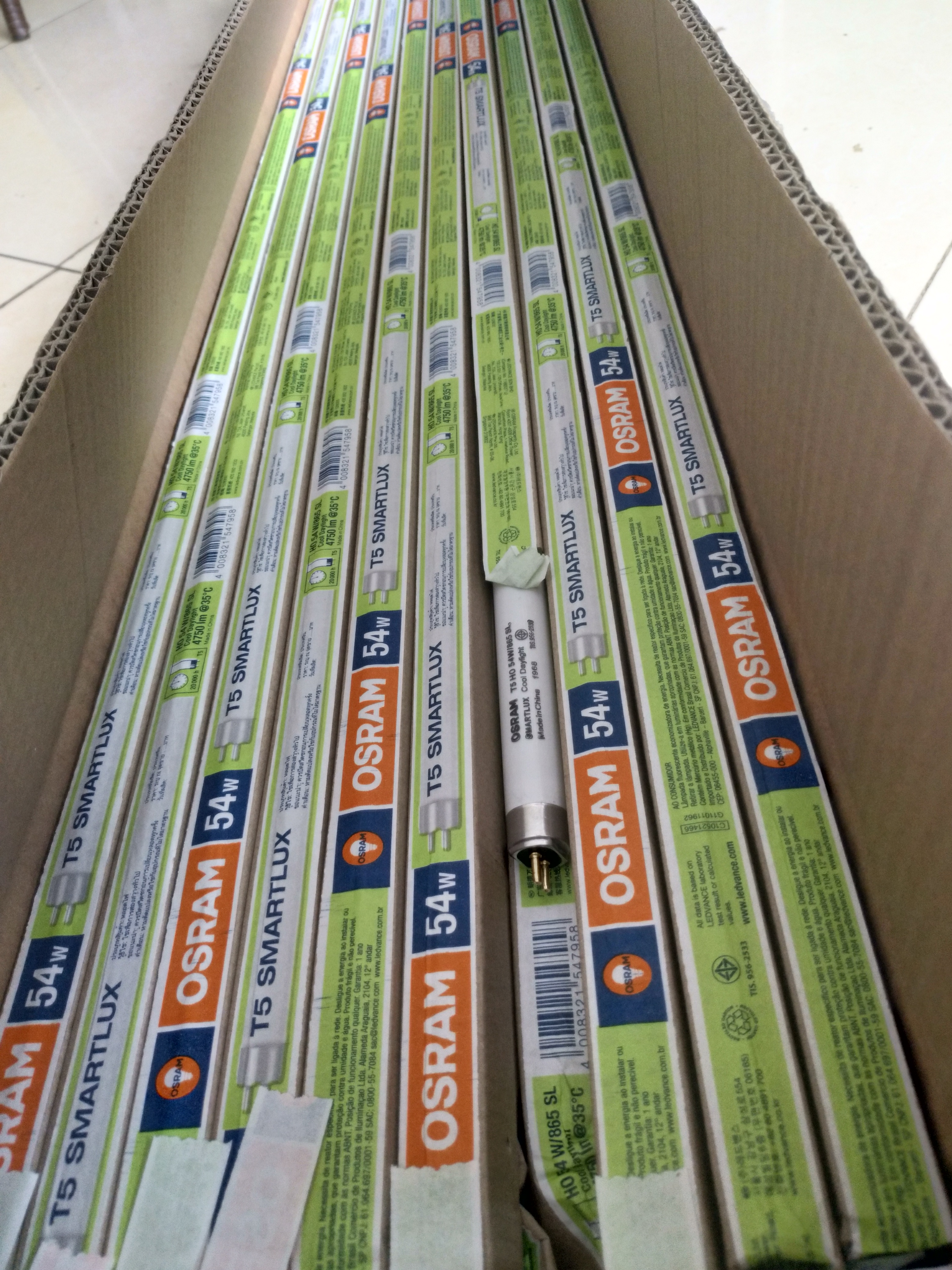 Osram fluorescent tube HO 24W/49W/54W/80W high pass T5 fluorescent tube