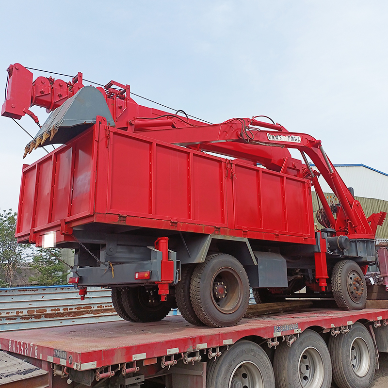 The manufacturer does not like the multi-functional self loading and unloading Bai Shi digging and hoisting integrated machine, which can move trees and dig pits with the vehicle