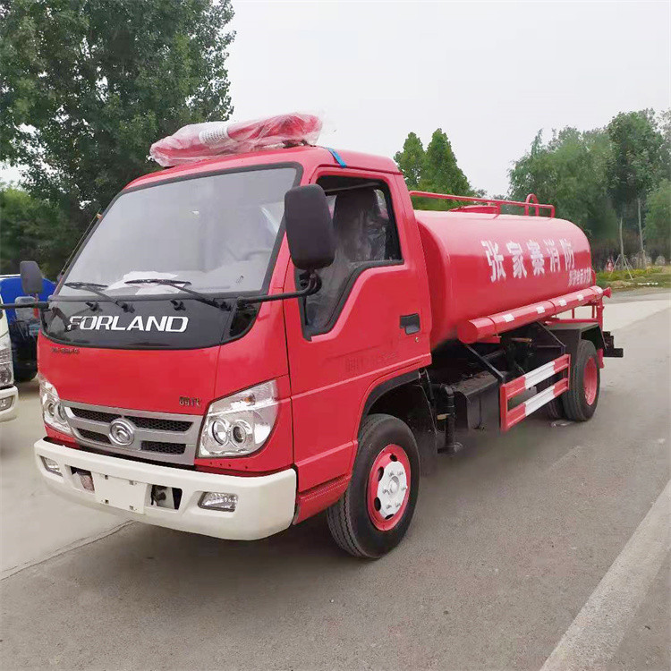 Free trial run of Dinghong's eight wheeled water tank fire truck, urban rescue and firefighting train, fire patrol vehicle