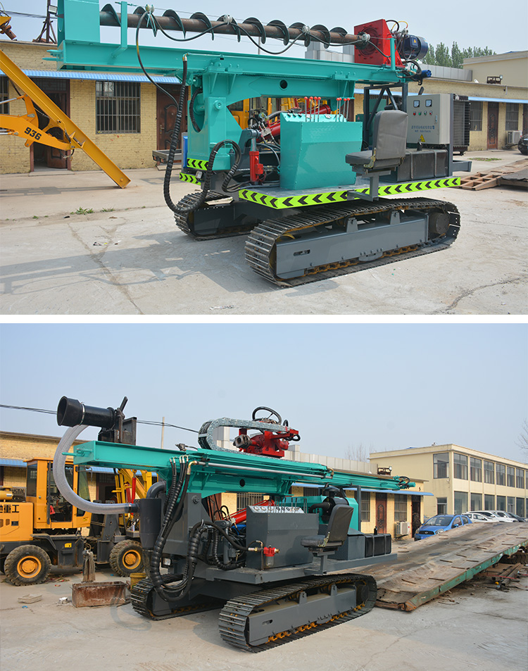 Dexin Photovoltaic Drilling Machine Track Traveling Spiral Drilling Hydraulic Operation is Convenient and Customizable