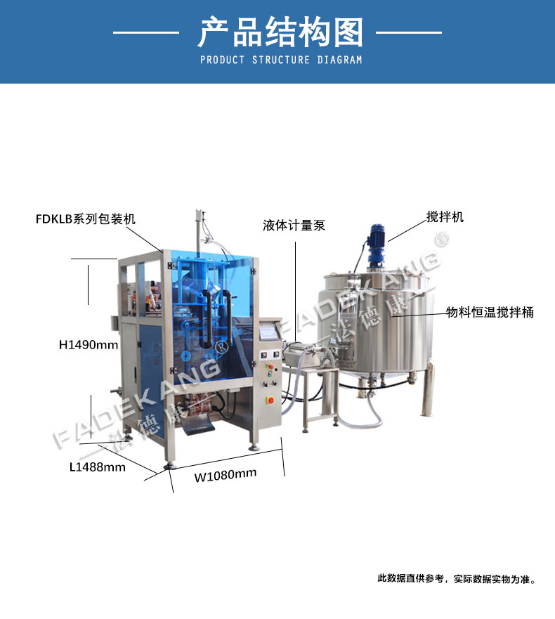 Fadekang Edible Oil Fully Automatic Vertical Packaging Machine 1000g Palm Oil Plastic Bag Filling Machine