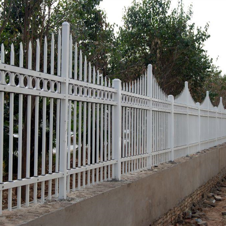 Tailong Galvanized Steel Pointed Fence School Factory Zinc Steel Fence Park Villa Spray Plastic Iron Fence