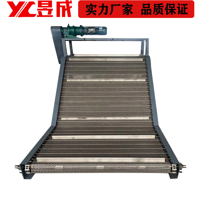 Yucheng stainless steel mesh belt conveyor air drying, cooling, and high-temperature resistant assembly line, fried food conveyor line