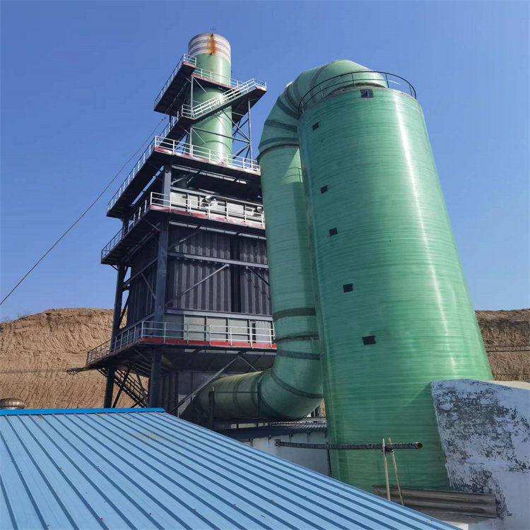 Factory dust removal and spraying exhaust gas emission meets the standard, purification tower, Jiahang fiberglass desulfurization tower