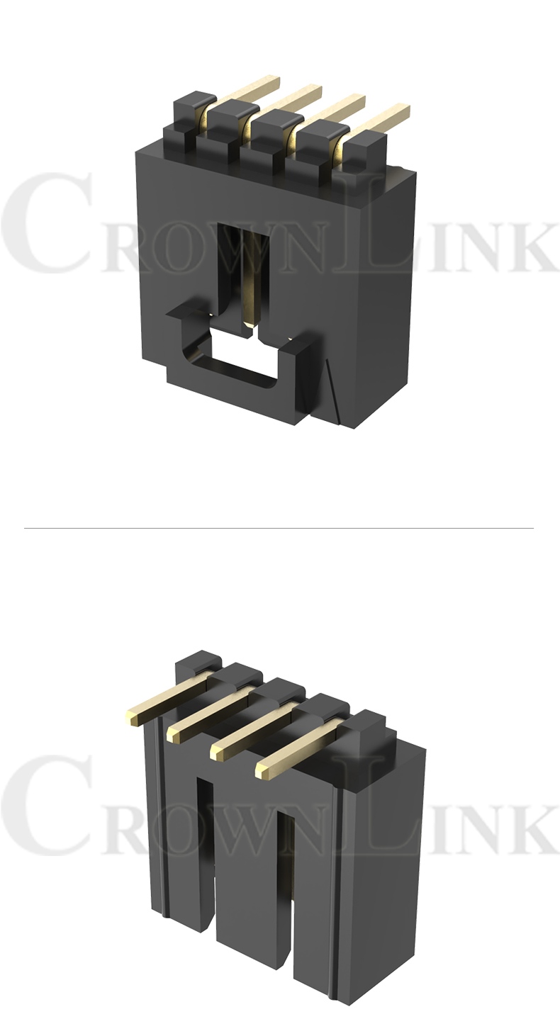 CROWNLINK quick connect 2.54mm CL2545R-XXTNP board end 90 degree needle socket connector with column