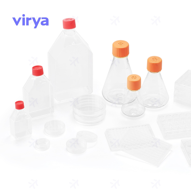 Virya independent packaging for cell culture 125ml, breathable cover, 1 triangular cell shake bottle per bag