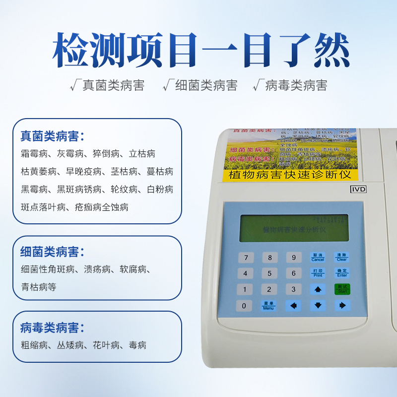 Plant Disease Rapid Diagnosis Instrument for Crop Diseases and Pests Diagnosis Plant Bacterial Fungal Virus Detection Instrument