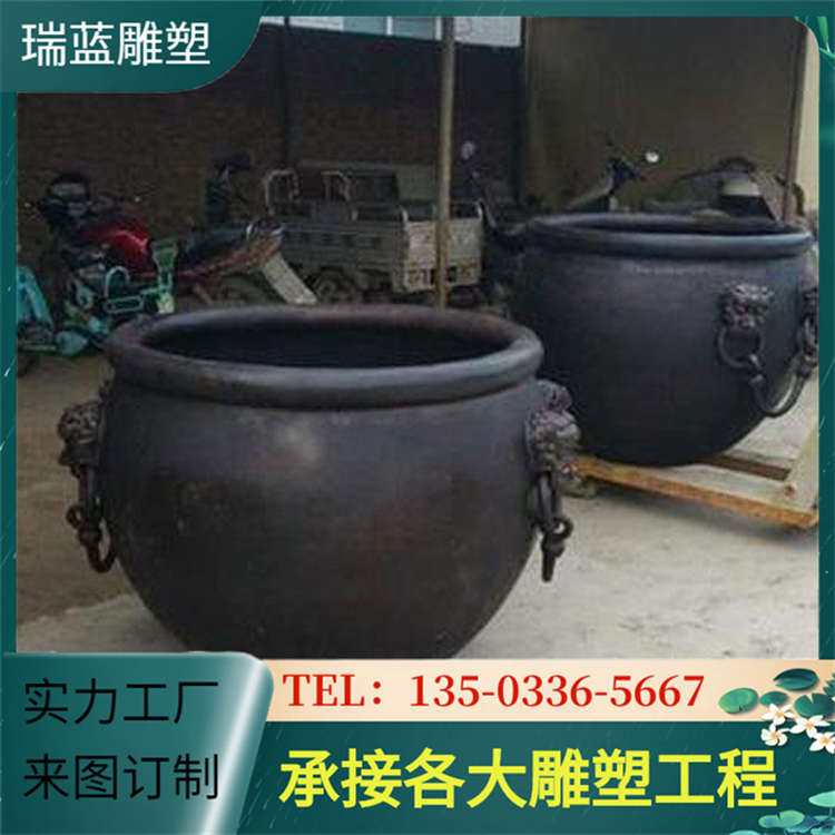 Manufacturer of the Palace Museum's large copper cylinder, copper water cylinder door, sea cast copper large cylinder, landscape sculpture, tiger head cylinder