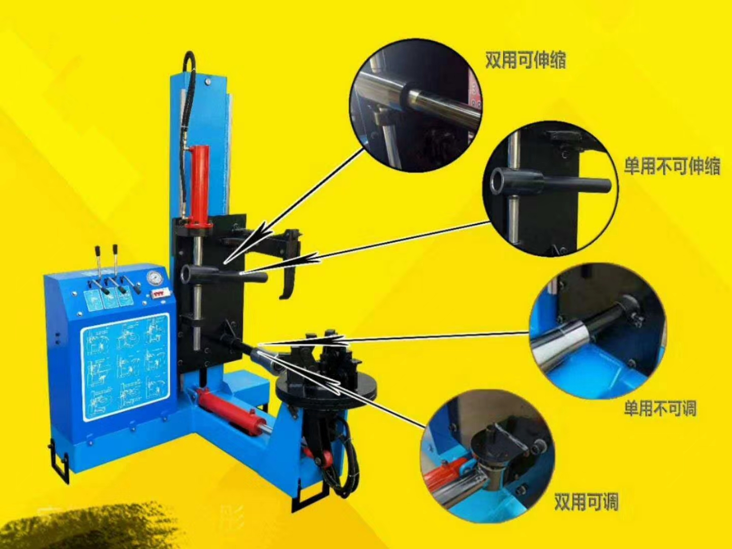 Truck vacuum tire dismantling machine, fully automatic vertical large tire scraping machine, tire dismantling machine, reasonable configuration of Lanjiang