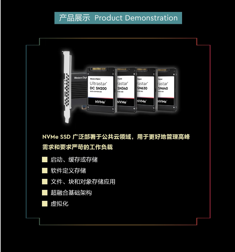 Western Digital Enterprise Solid State Drive 3.84T Database Data Center SSDU. 2 Interface NVMe Protocol