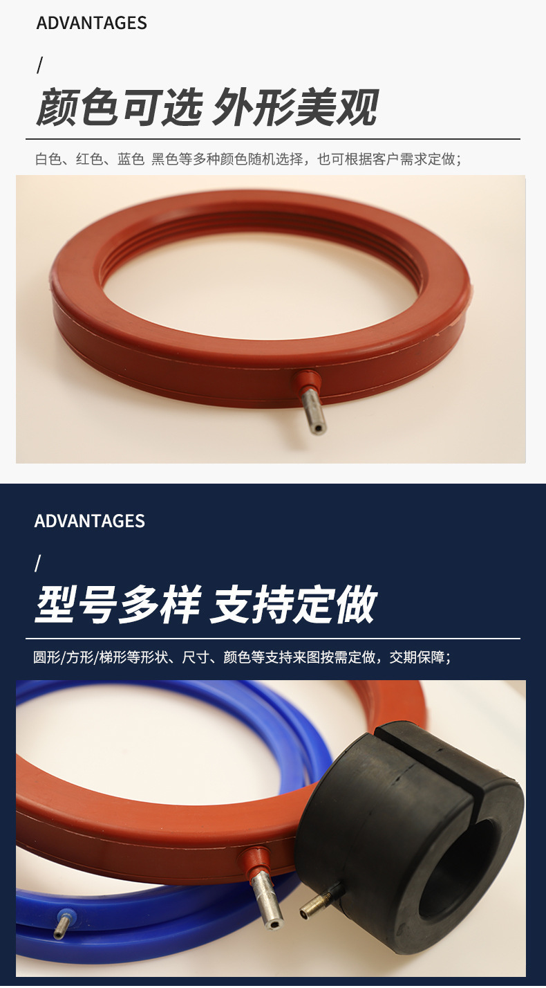 Large caliber O-type silicone sealing ring, rubber inflatable sealing strip, hollow valve, EPDM inflatable airbag