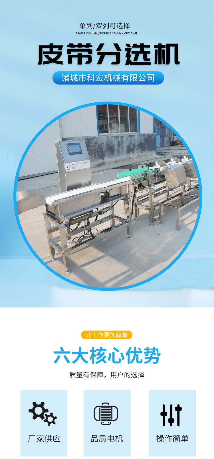 Stainless steel belt sorting machine Yellow croaker and pomfret sorting machine Saint Mary fruit Yangmei sorting equipment