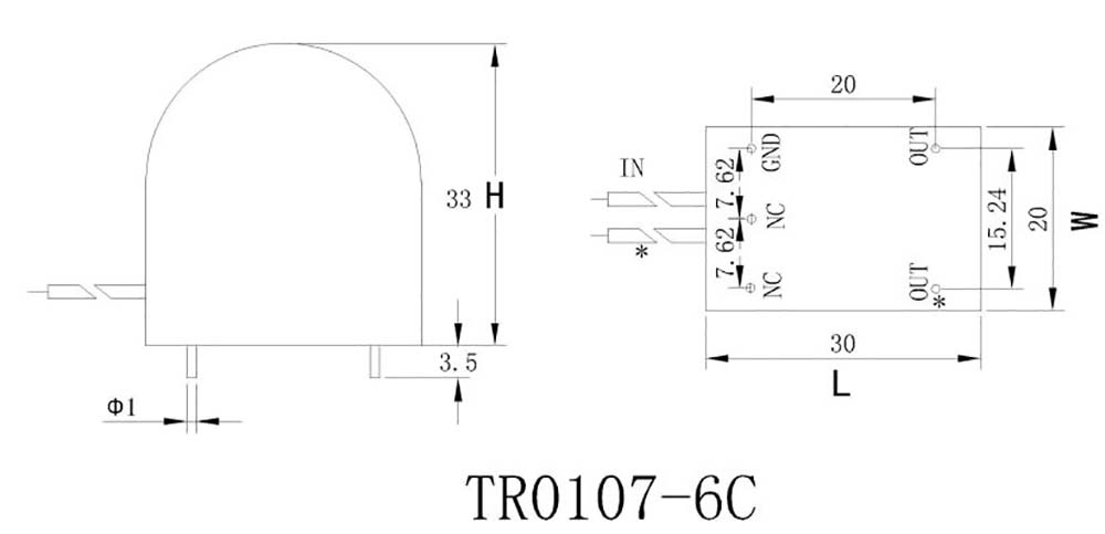 Distribution automation equipment relay protection device PCB installation, current transformer for measurement below 200kV