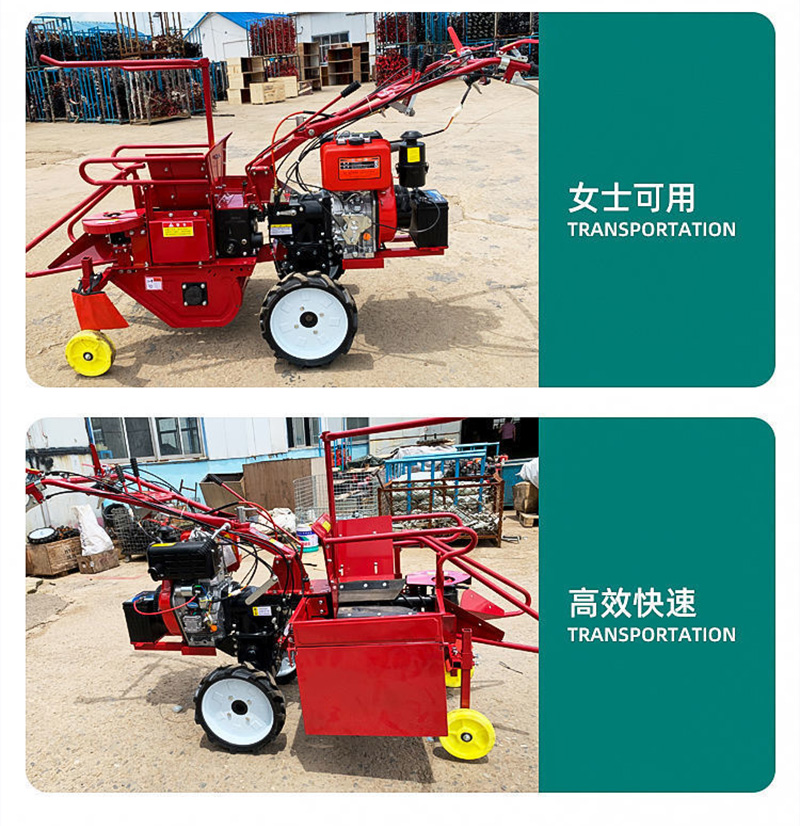 The fully automatic self-propelled corn straw harvester is easy to operate