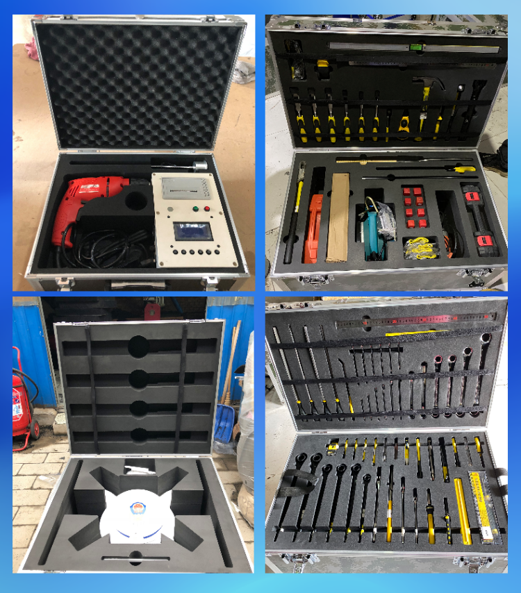 Inspection tool set, aluminum alloy storage box, portable engineering testing instrument equipment packaging, aluminum box customization