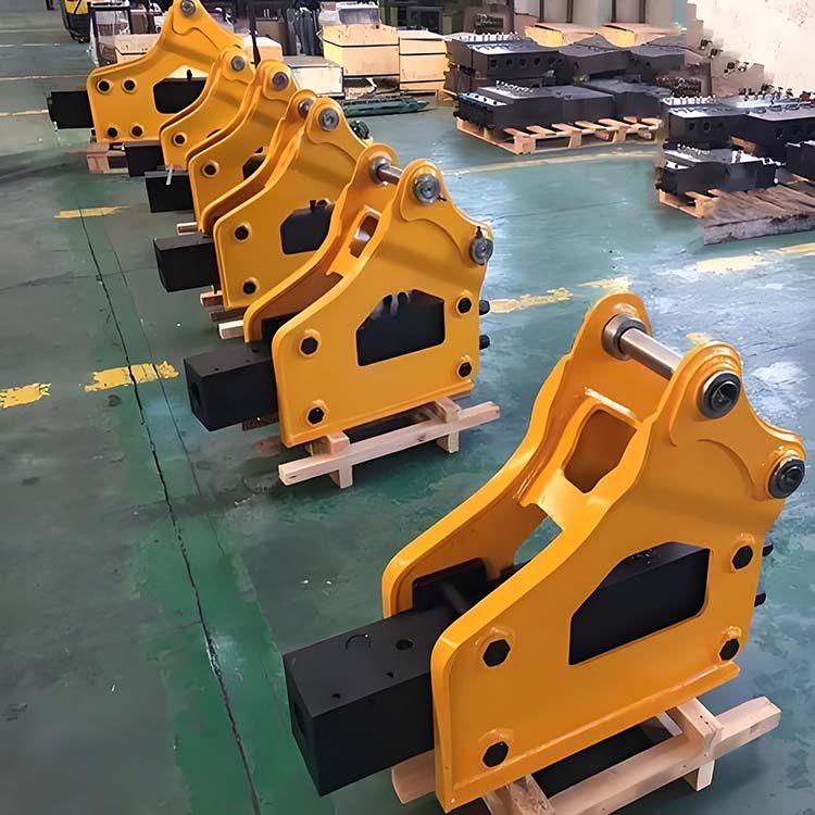 挖掘机破碎锤 破碎水泥路面开挖液压锤 三角型炮头 高频破碎机