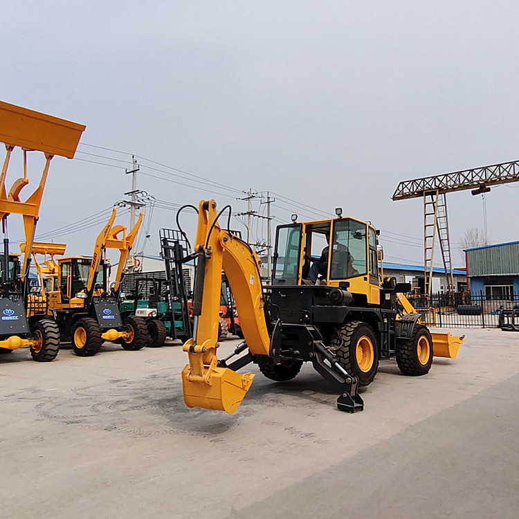 Two busy loaders, excavators, front shovels, back shovels, one machine for multi-purpose earthwork construction, road and ditch construction