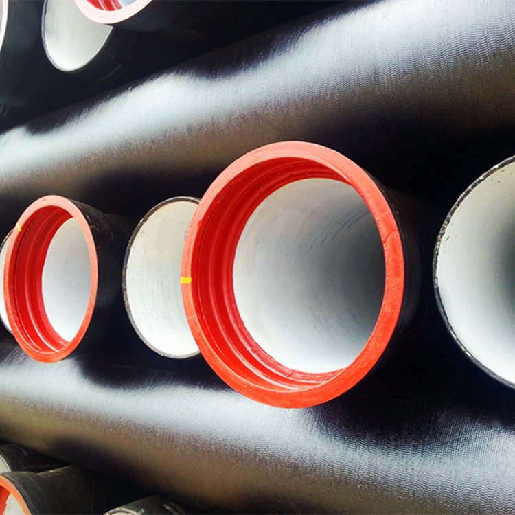 Ductile iron pipes with T-shaped flexible joints for water supply, K9 grade, GB/T13295 standard socket type