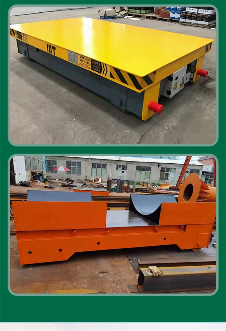 10 ton electric flat car trackless transport flat car 1 ton -50 ton KPW tool Flatbed trolley manufacturer