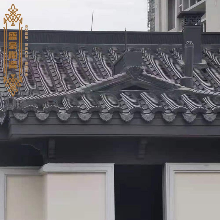 Chinese style antique imitation wet wet small green tiles, waterproof board tiles, ancient architecture, garden roof tiles, strong frost resistance, Shenghao ceramics