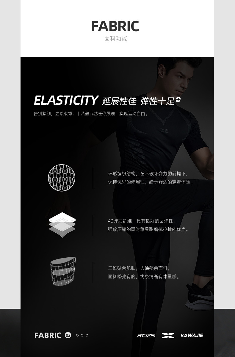 Fitness room sports suit customized men's summer Skin-tight garment running yoga clothes basketball clothing equipment customized