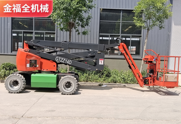 High end self-propelled curved arm elevator, fully automatic curved arm vehicle, hydraulic high-altitude lifting platform, climbing vehicle