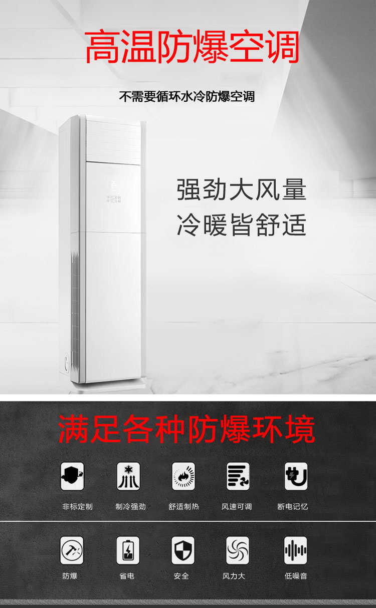 Yiqi Industrial Explosion proof Air Conditioning has the function of air supply, cooling, heating, dehumidification, and air purification