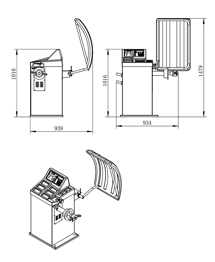 EU quality standard for optional protective cover of Ruituo Tire balance machine WB-95B