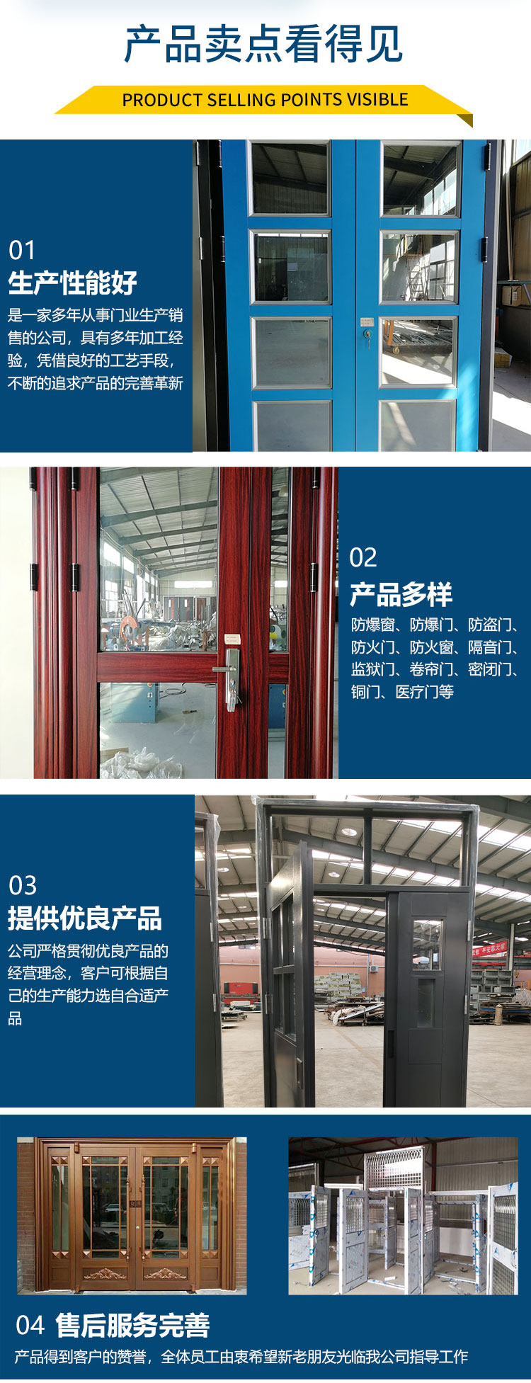 Haida Door Industry Home Entrance Door Unit Apartment Burglary Door Single Opening Corridor Horizontal Opening