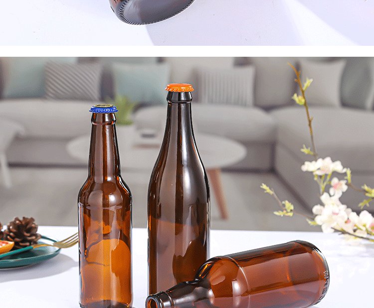 Brown beer bottle, glass fruit wine bottle, enzyme beverage bottle, beverage bottle, brown glass beer bottle