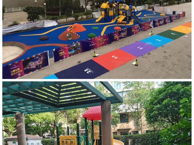 Kindergarten plastic flooring, rubber board, track, community park simulation lawn, outdoor rubber mat, playground, outdoor