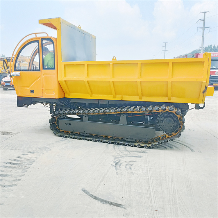 10 ton tracked dump truck, large tonnage tracked mountain climbing machine, rubber covered belt transport vehicle