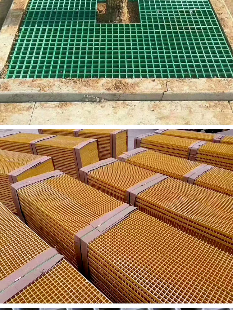 Jukai FRP grid cover cable trench Cesspit treatment plant checkered cover trench composite grid plate