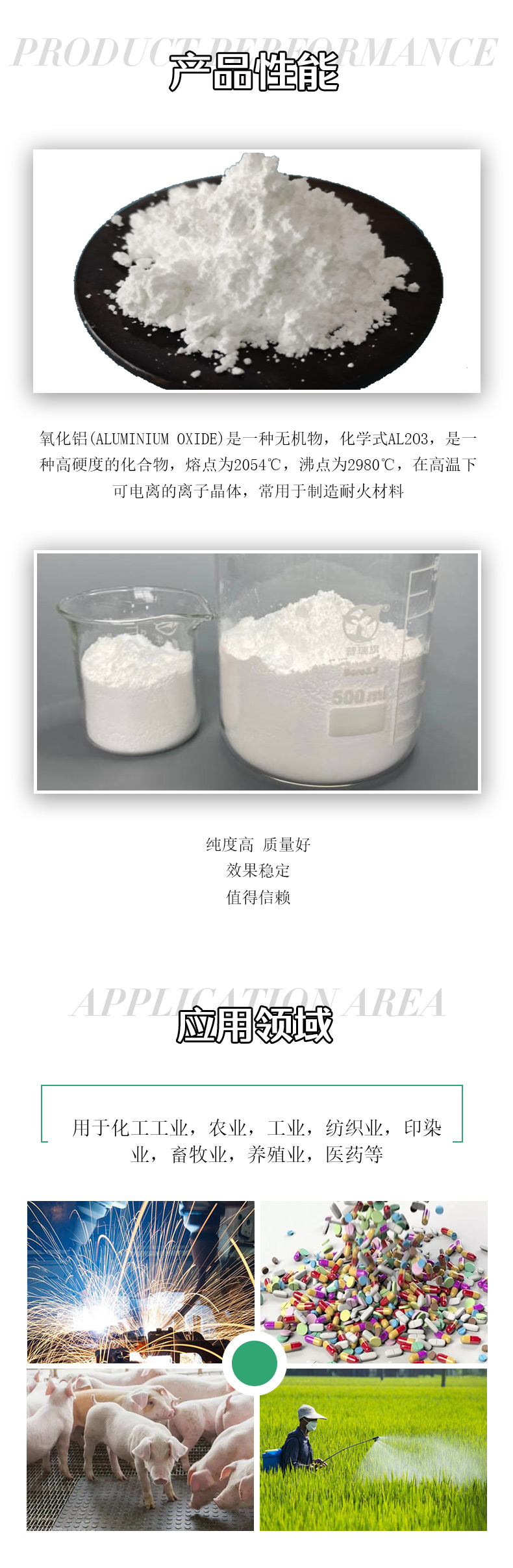 Alumina chemical reagent analysis pure CAS 1344-28-1 industrial grade 500g