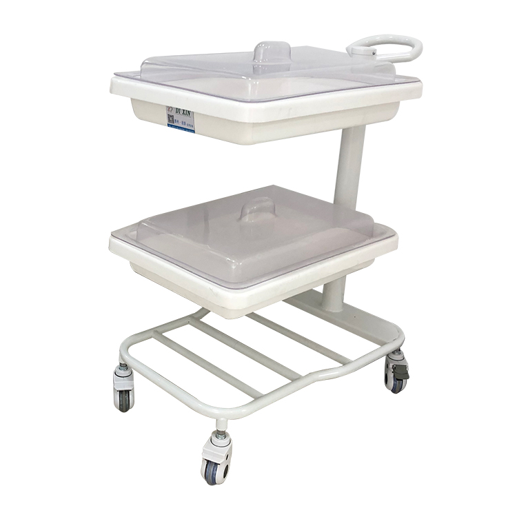 Endoscopic transport double-layer production tray detachable with transparent cover small handcart