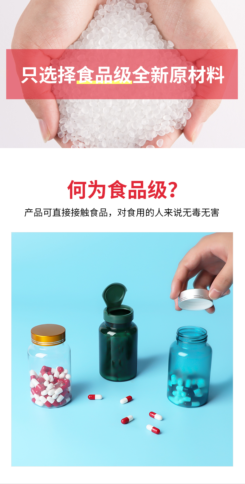 Fukang Transparent Medicinal 225ml Pet Health Products Tablets, Sealed Packaging, Plastic Bottles, Customized Manufacturer