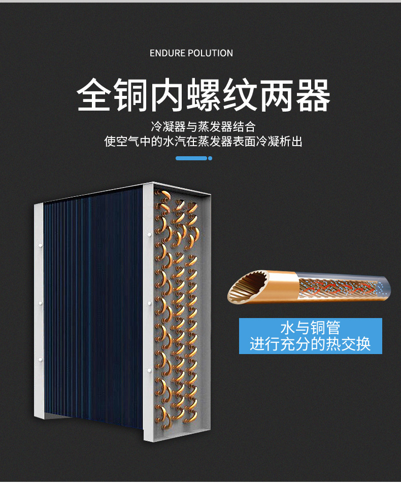 Commercial industrial high-power ceiling dehumidifier basement warehouse suspended ceiling pipeline dehumidifier