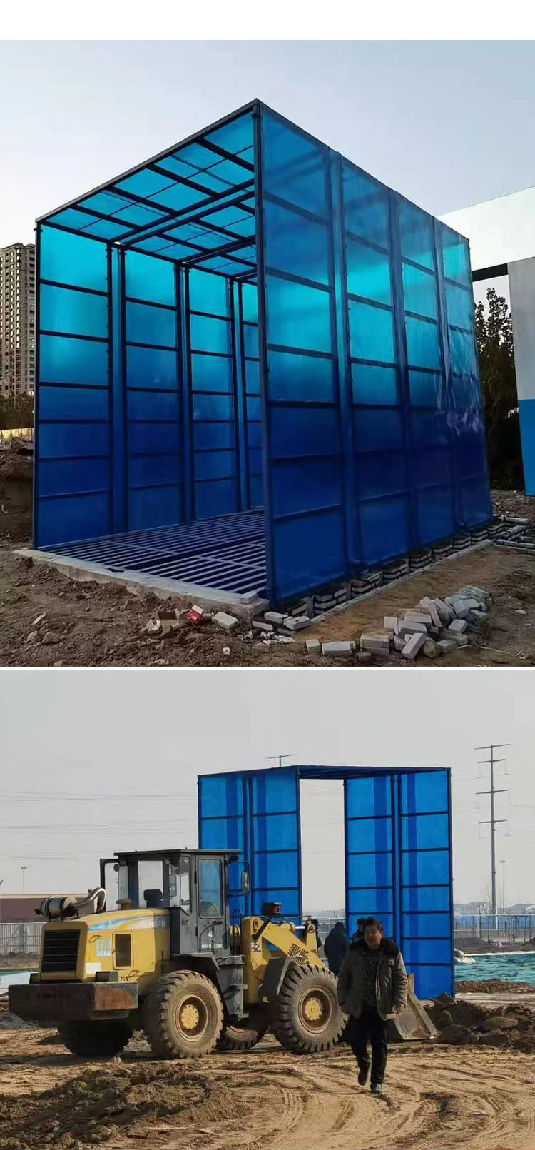 Fully enclosed construction site washing machine, dual four eight axle car washing machine, fully automatic mud discharge vehicle washing platform