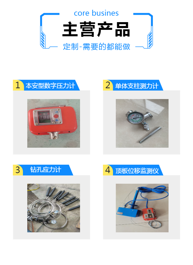 Single pillar dynamometer Unico SY60B mining working resistance boosting pressure gauge