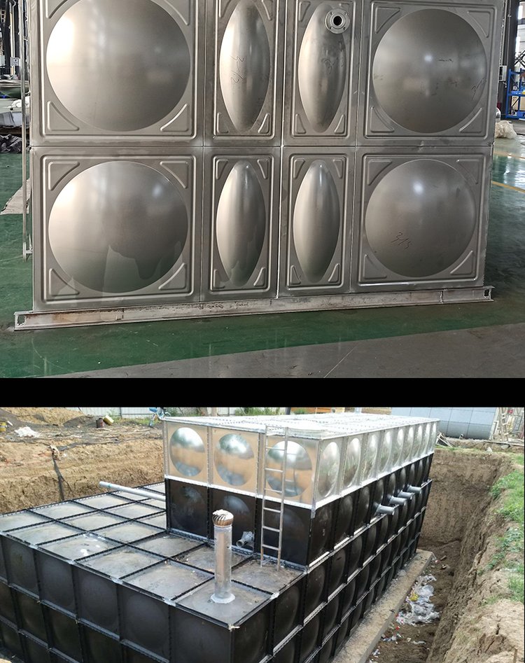 Xinqianhui 304 stainless steel square fire outdoor buried water tank hotel insulation and water storage function