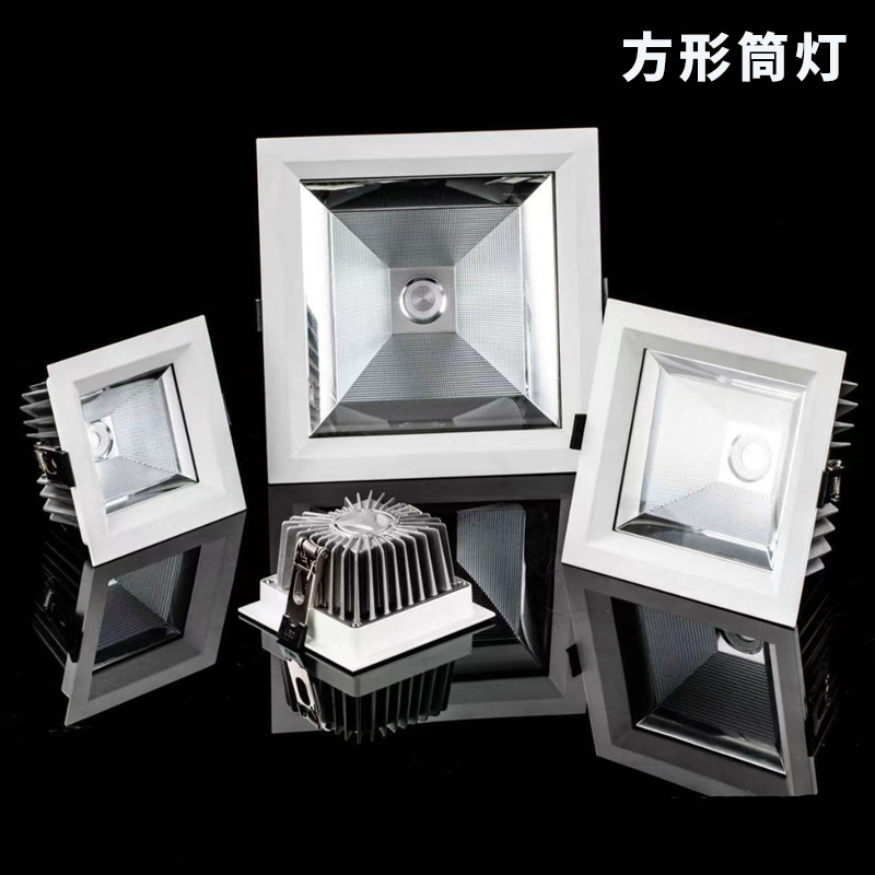 Hemiao Meow Bathroom Kitchen Household IP65 Embedded Waterproof Downlight Outdoor Canopy LED Square Anti Mist Spot Light