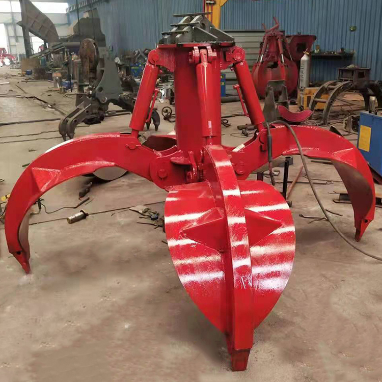 River dredging shell bucket hydraulic rotary excavator grab bucket double opening mine grab coal bucket