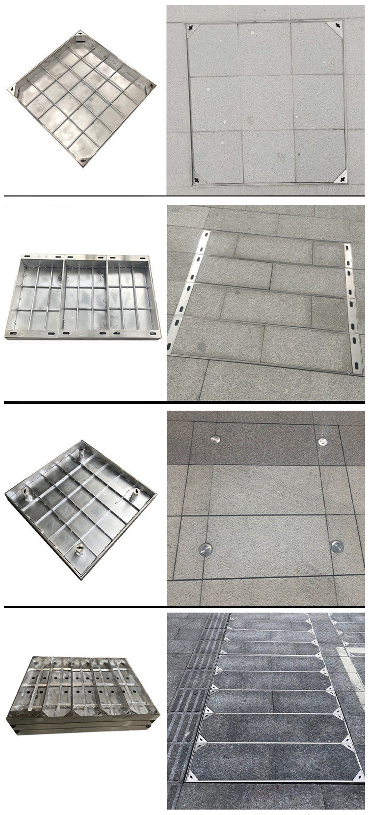 301 stainless steel invisible decorative irregular manhole cover 201 manufacturer galvanized steel grating linear drainage ditch cover plate